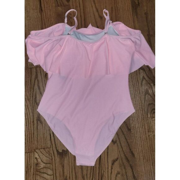 NWT TEMPT ME! Plus Size Off-Shoulder One-Piece Bathingsuit Women's Size 2XL - Picture 2 of 3